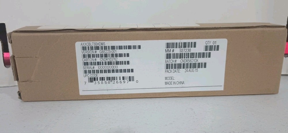 Intel AXXCBL730HDMS Cable Kit New Bulk Packaging