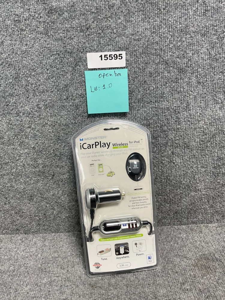 Monster iCarPlay Wireless 😊 FM Transmitter/Charger for iPod