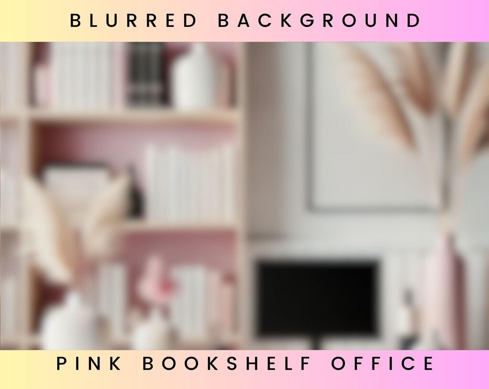 Pink Bookshelf Office Backgrounds
