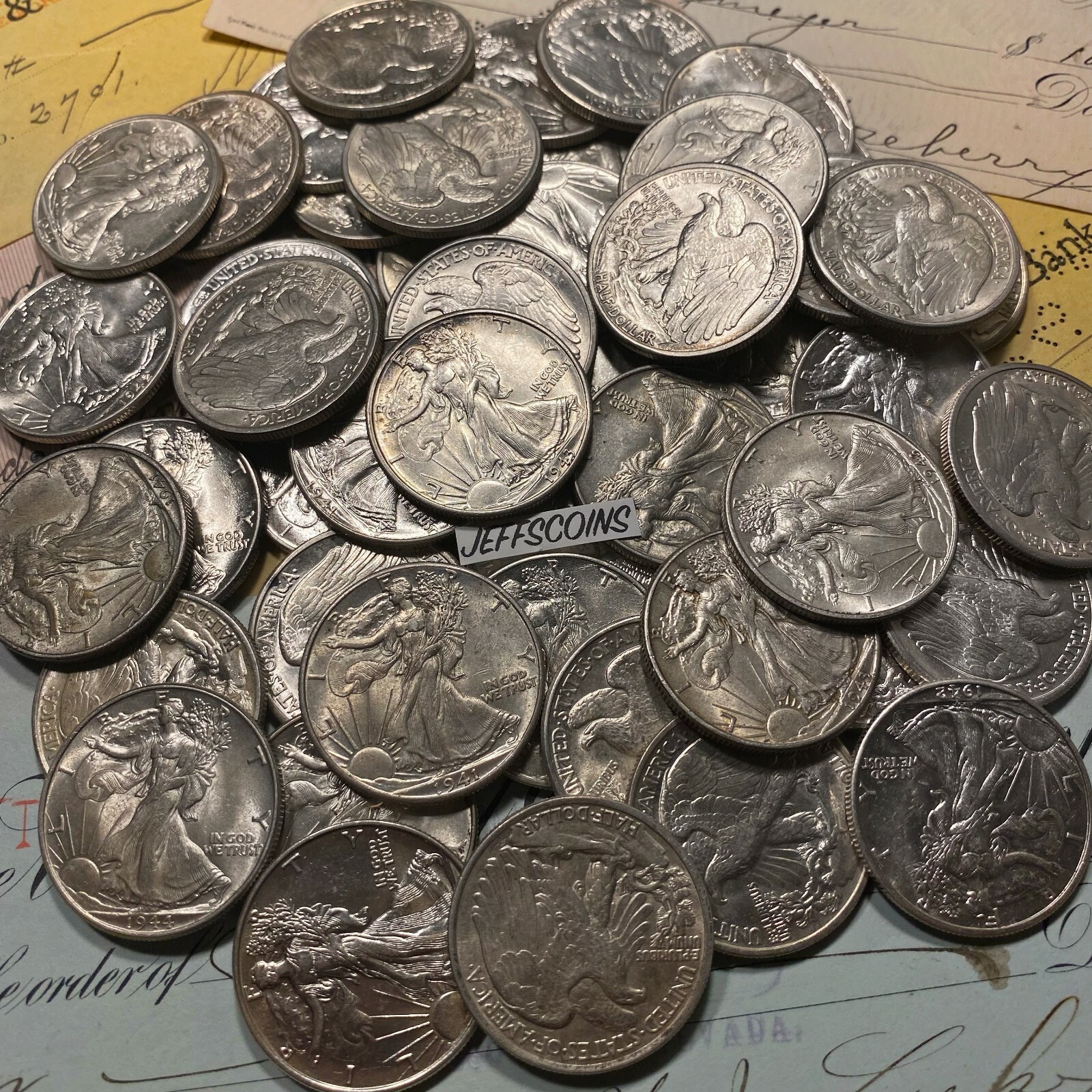 ✯ Estate Lot Walking Liberty Half Dollars ✯ AU+ About UNC MS Silver from Bag✯