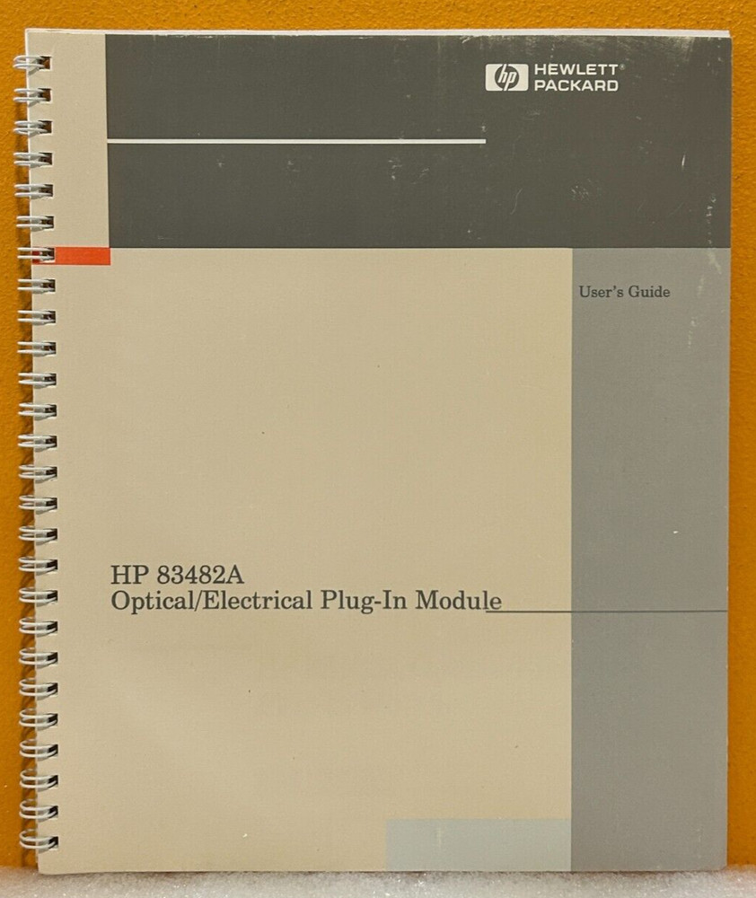 HP / Agilent 83482-90001 1996 Optical / Electrical Plug-In Module User's Manual.