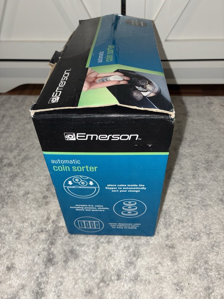 Emerson Automatic Coin Sorter w/ Wrappers & Box Untested