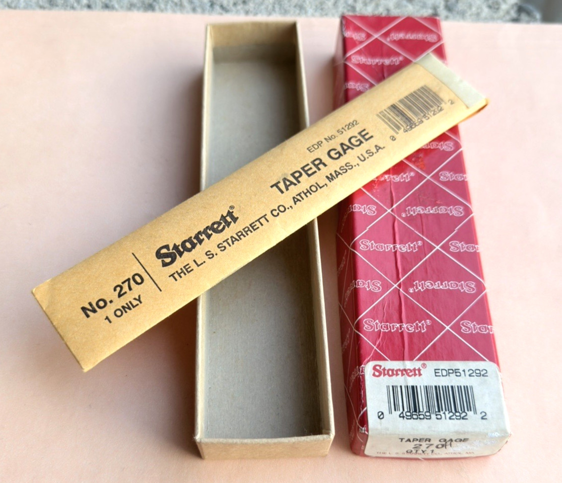 New STARRETT No. 270 Steel Taper Gauge; SAE & Metric. USA Made 🇺🇸!!