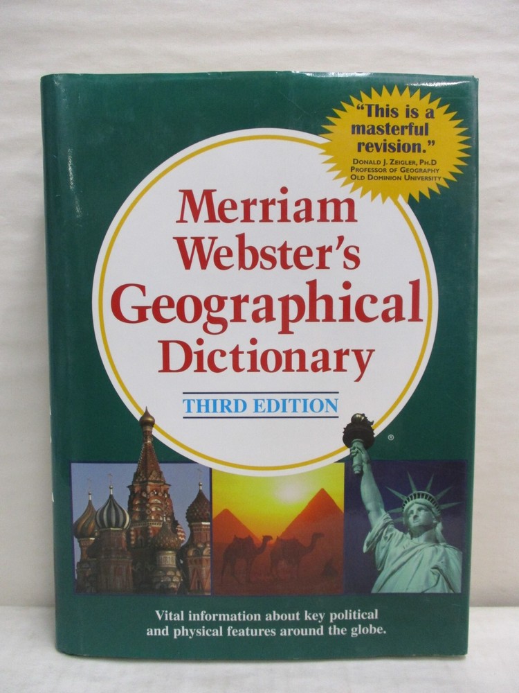 Merriam Webster's Geographical Dictionary 3rd Edition Hardcover Book 1997