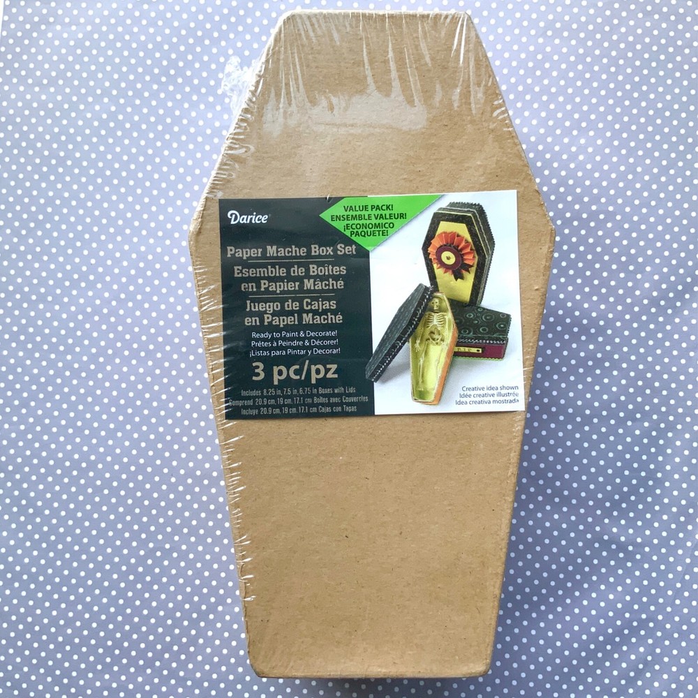 Darice Craft Paper Mache Nesting Box Coffins