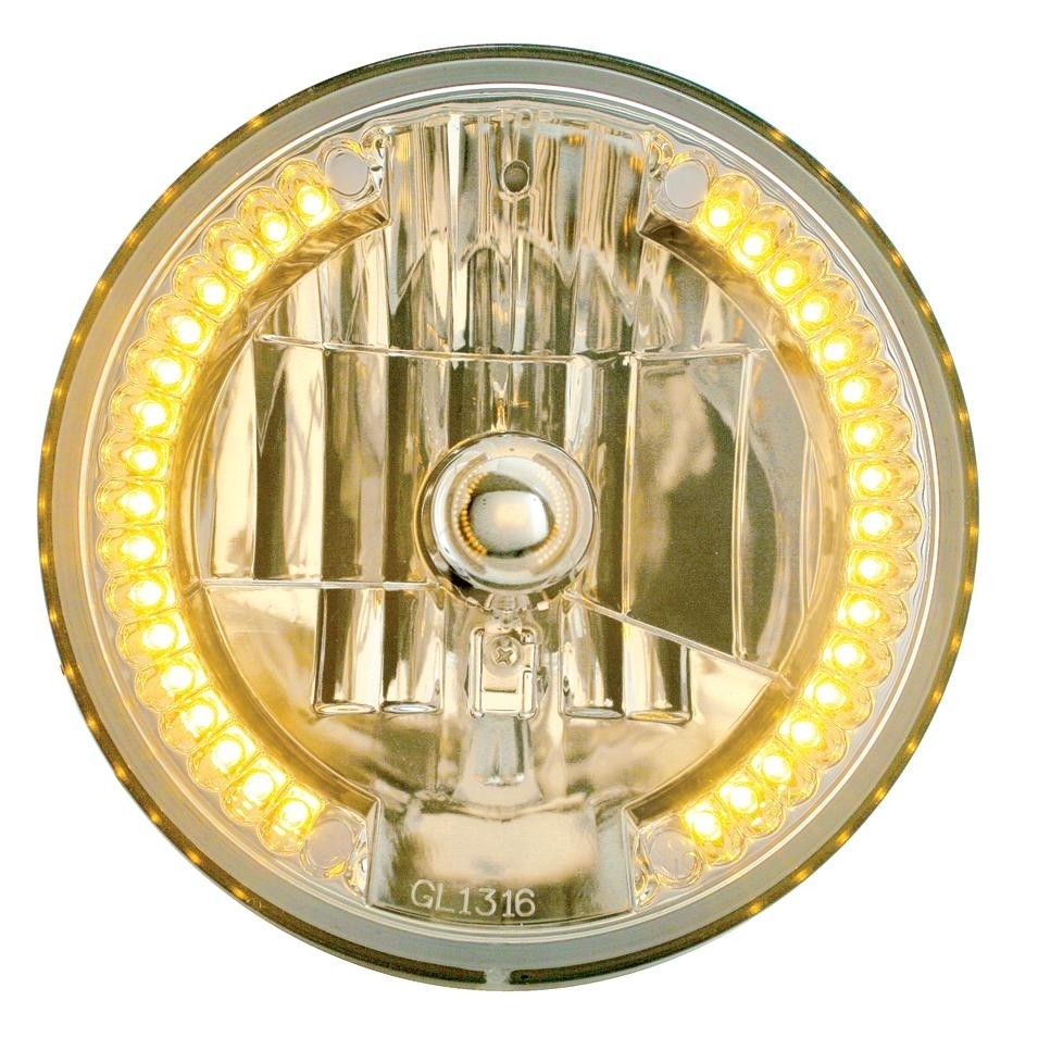 Guide Headlight H4 Bulb Dual Function LED Original Style - Amber LED/Amber Lens