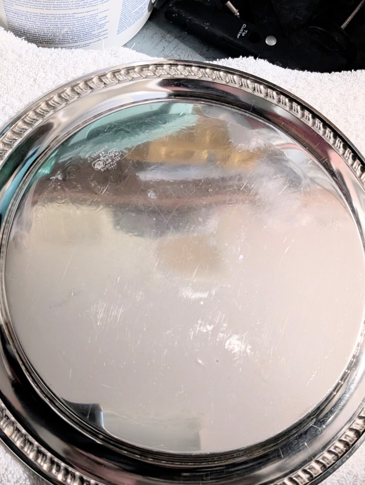 Silver Platter And Serving Forks & Ladel