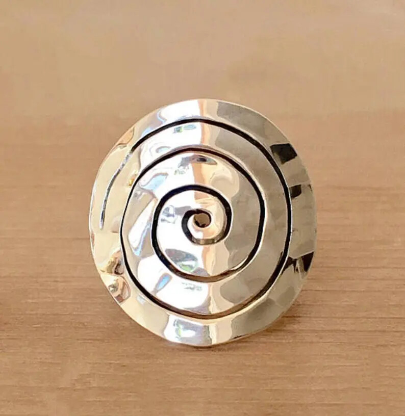 Spiral Ring 925 Sterling Silver Band& Statement Ring Handmade Ring All size