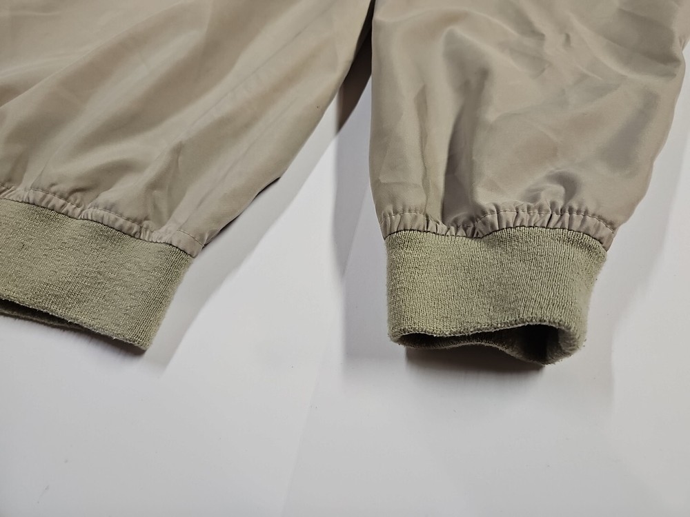 Vintage Ivy Crew Golf Long Sleeve Pullover Windbreaker Jacket Beige Extra Large