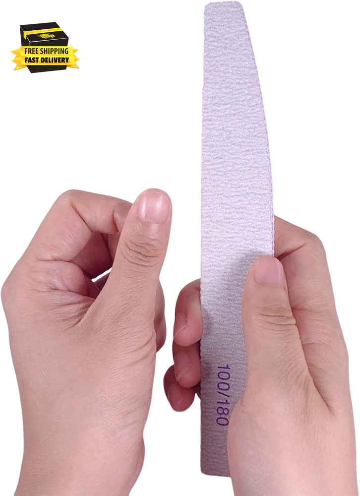 Nail File and Buffer (10 Pcs), Buffer Block Nail Files Double Sided 100/180 Grit