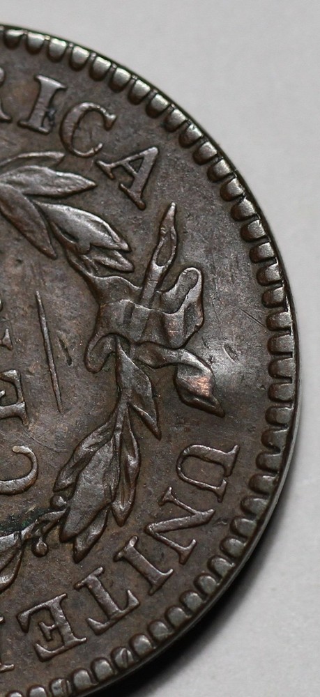 1821 Coronet Head Large Cent - Damage - US 1c Copper Coin