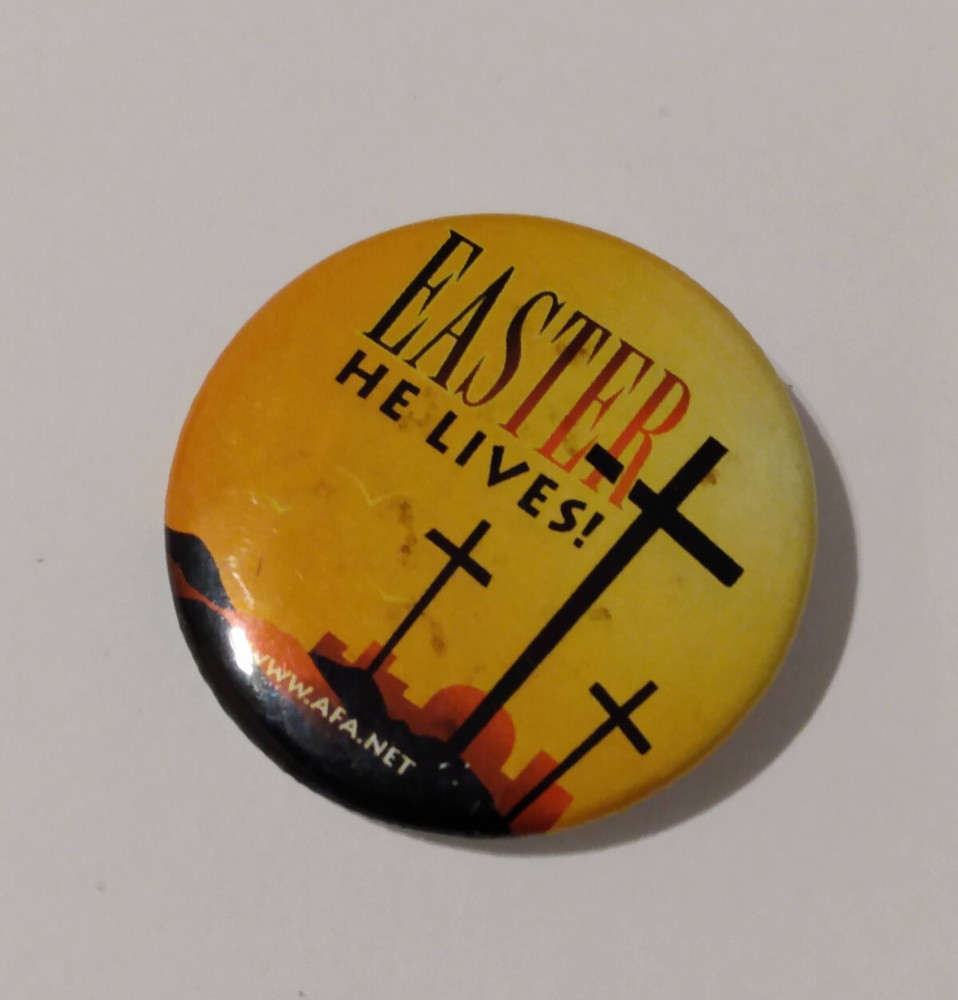 EASTER HE LIVES! AFA Badge Button Pin