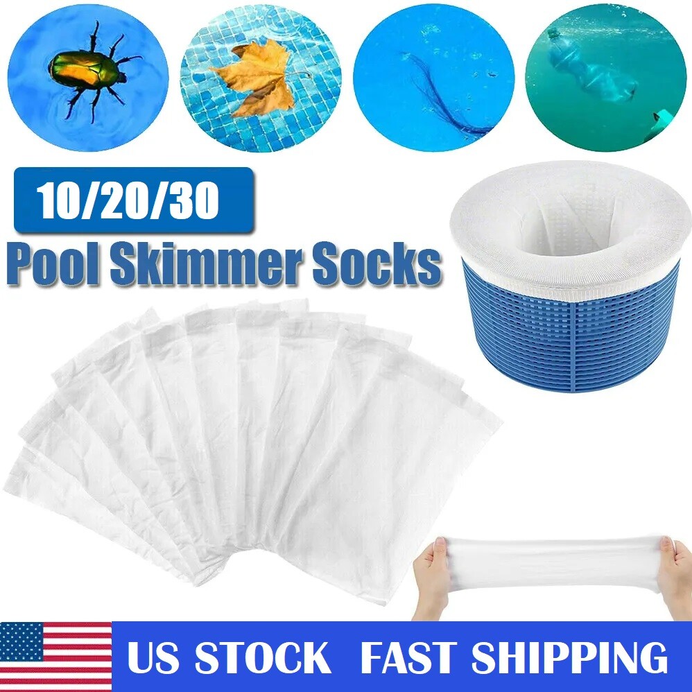 30× Pool Skimmer Socks Filter Replacement Savers Basket Swimming Pool Durable US