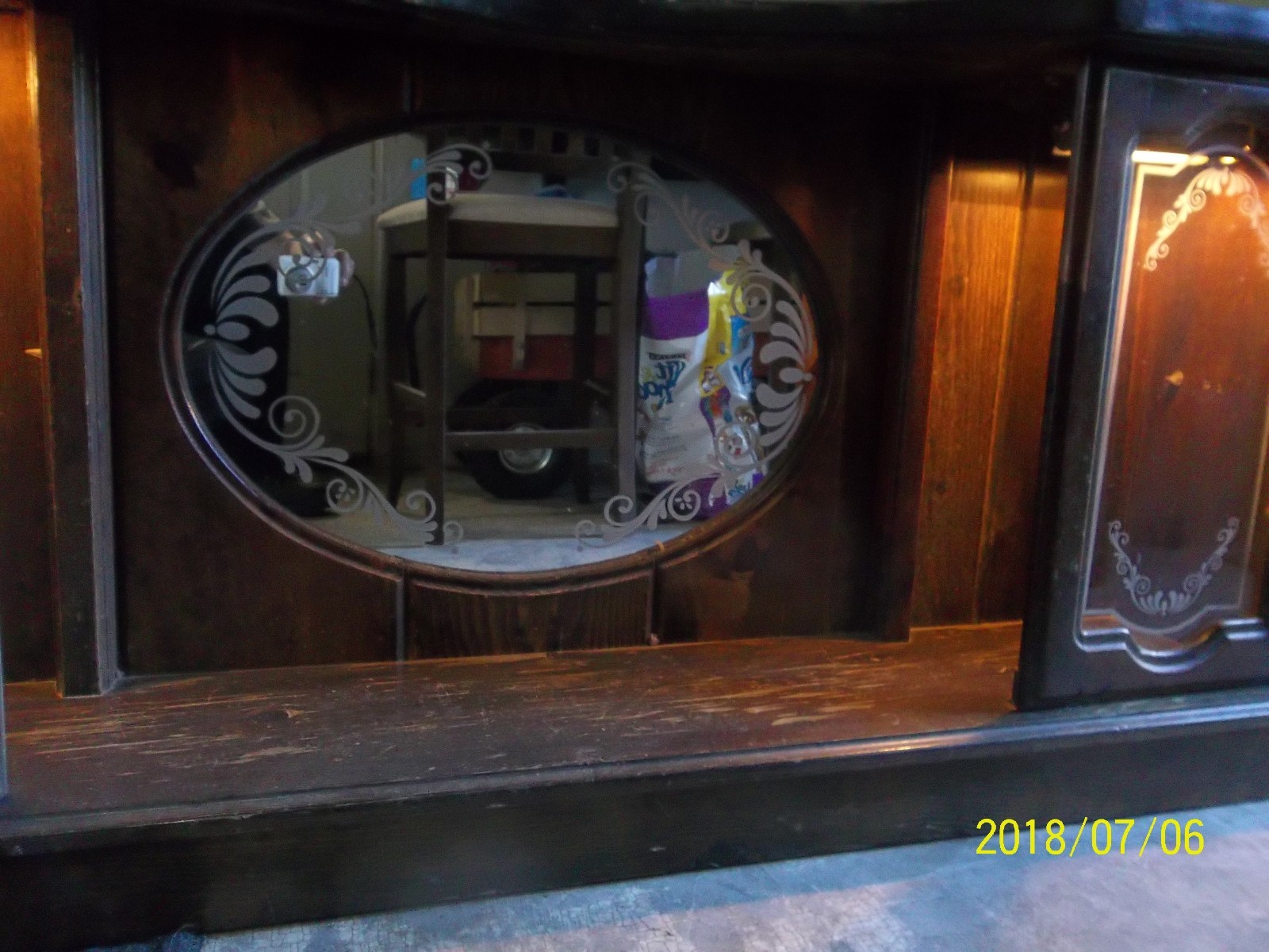 Lighted Queen size headboard from older water bed. *PICKUP ONLY*