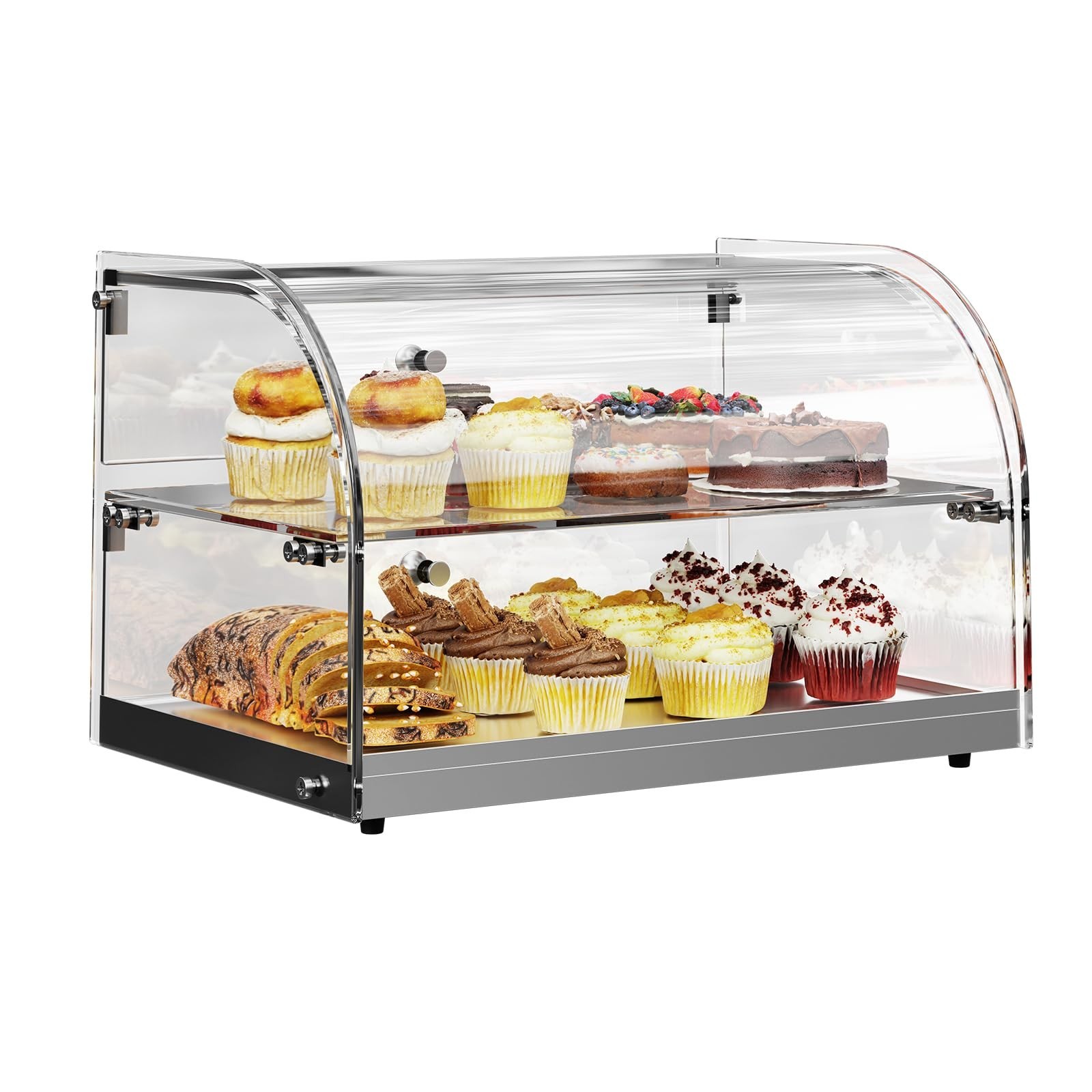 1.59 Cu.ft Malphi Large Pastry Display Case Countertop | Commercial Bakery Di...