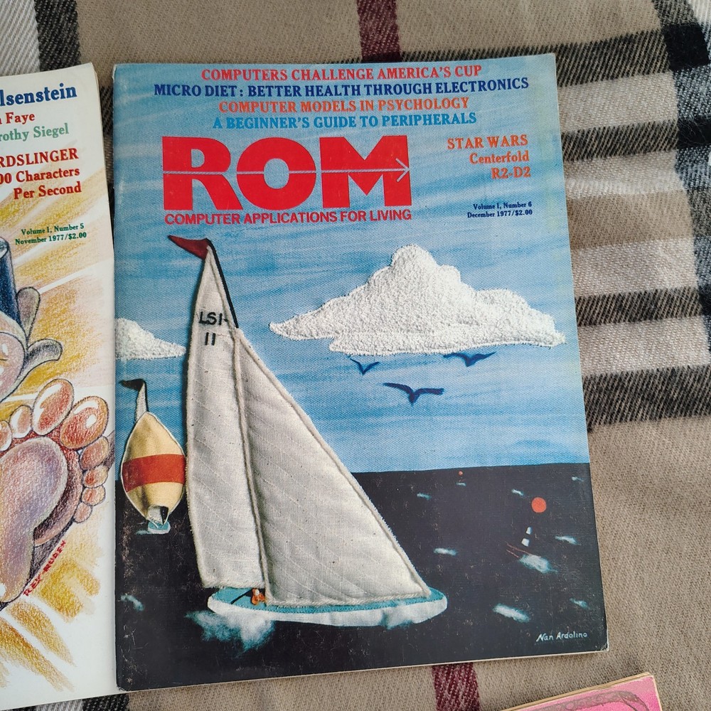 Vtg 1977 ROM Magazine Early Computer Tech Lot 6 Issues