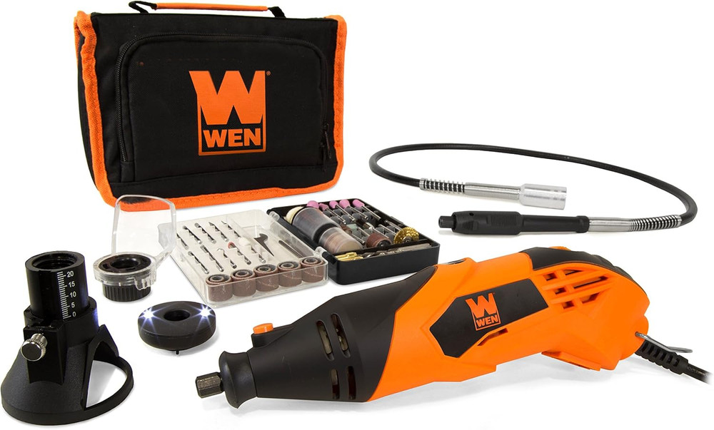 23114 1.4-Amp High-Powered Variable Speed Rotary Tool with Cutting Guide, LED Co