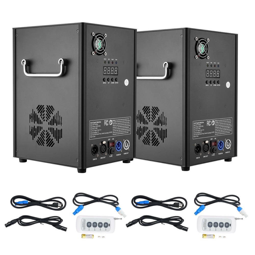 Uimoso 2PCS Cold Spark Machine 700W Stage Effect DMX Firework DJ Event Wedding