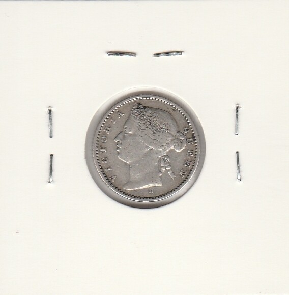 Straits Settlements 1880 H 10 Cents