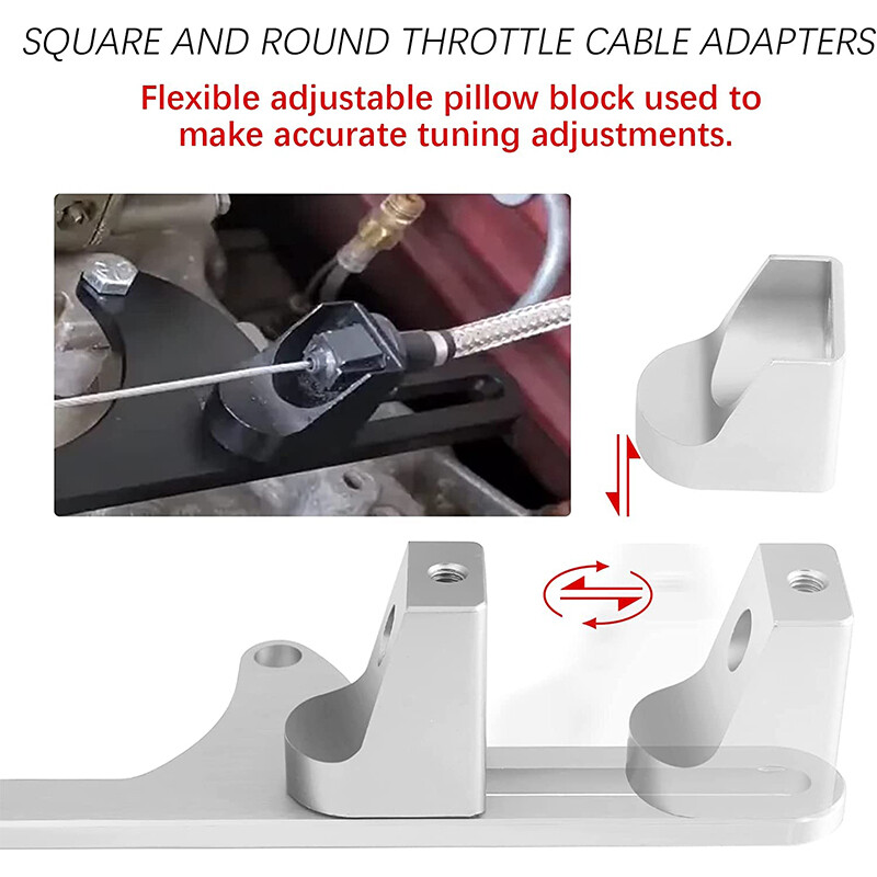 Aluminum Throttle Cable Carb Bracket For Holley 4150 4160 Carb 350 400 SBC