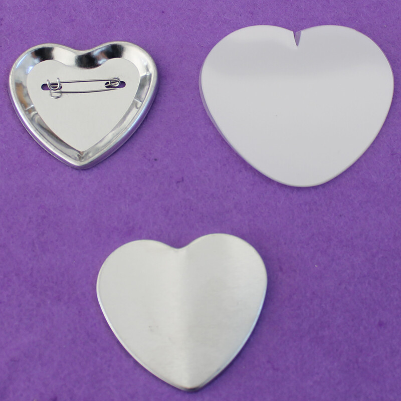 Heart Shape Pin Back Button Parts Crafting Tools Badge Maker