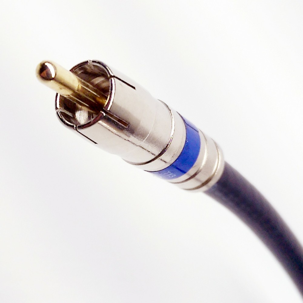 RCA Audio Cable Solid Copper Core 18AWG 75 Ohm Subwoofer Amplifier CL2 Coax 75ft