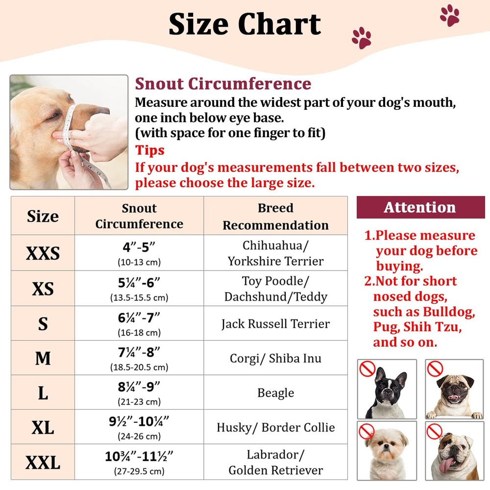 Breathable Mesh Muzzle for Dogs Allows Drinking and Panting Soft and Comfortable