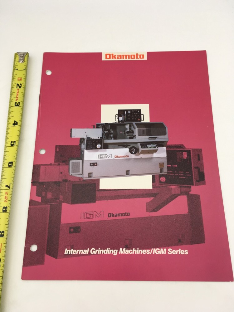 VINTAGE OKAMOTO INTERNAL GRINDING MACHINE  - SALES/SPECIFICATION BROCHURE