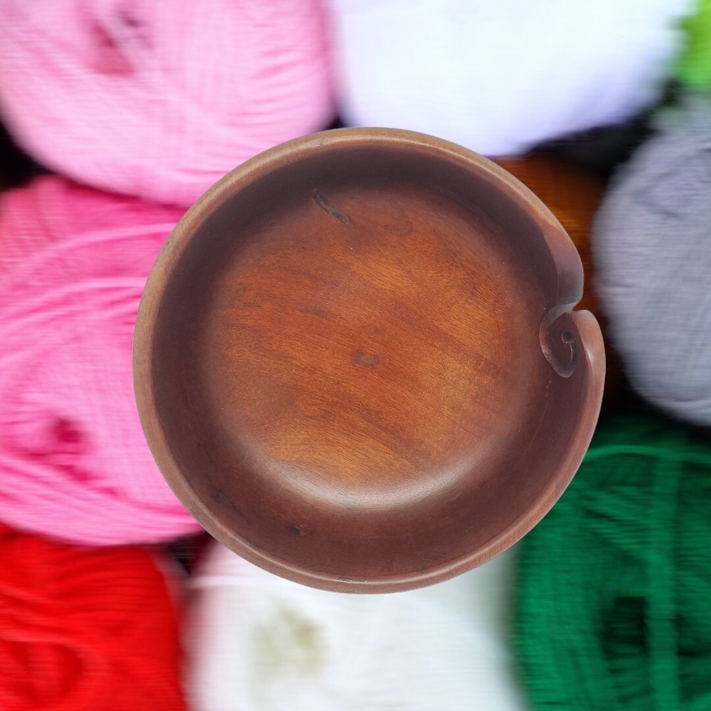 Loops & Threads Dark Mango Wood Bowl - Large