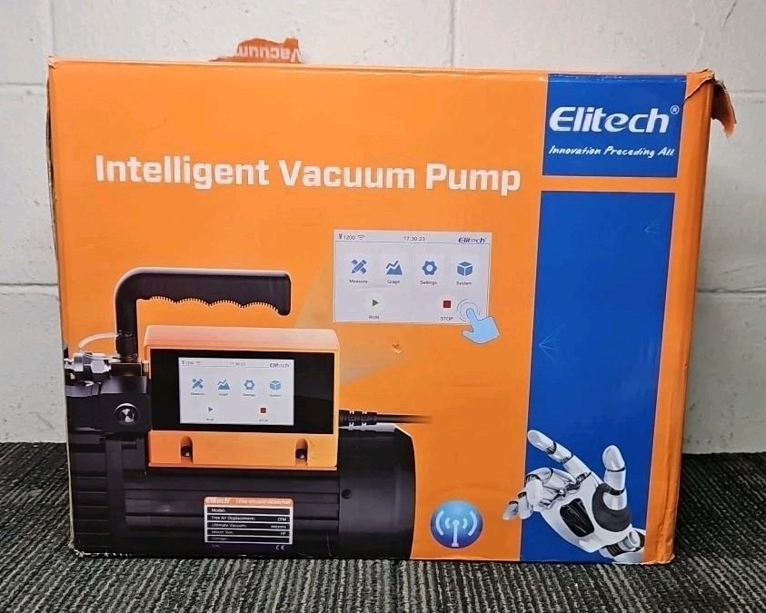 Elitech V700 2-Stage Intelligent Vacuum Pump with Touch Screen