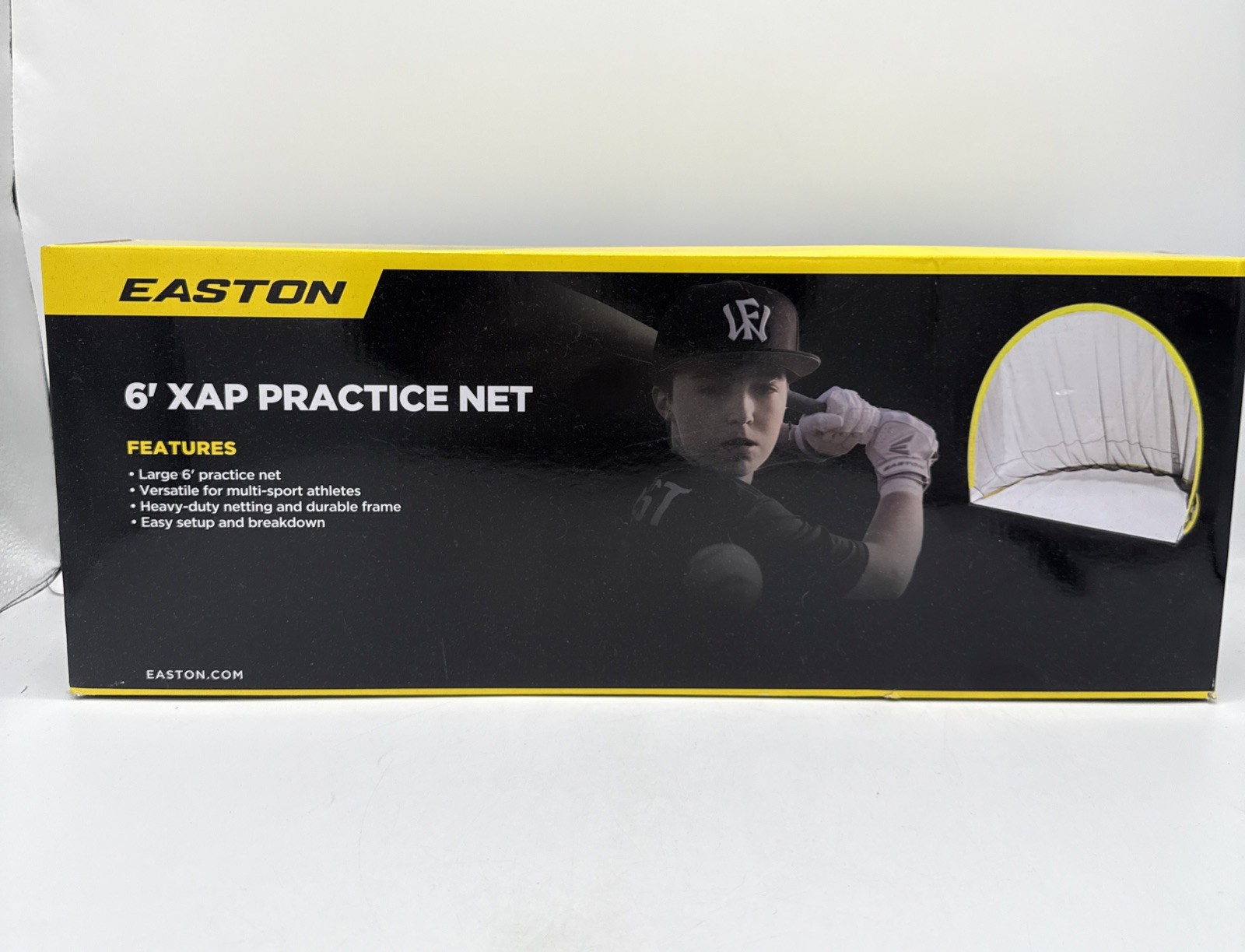 Easton Baseball Softball Practice Hitting Batting Training Net 6 Foot Tanner Tee