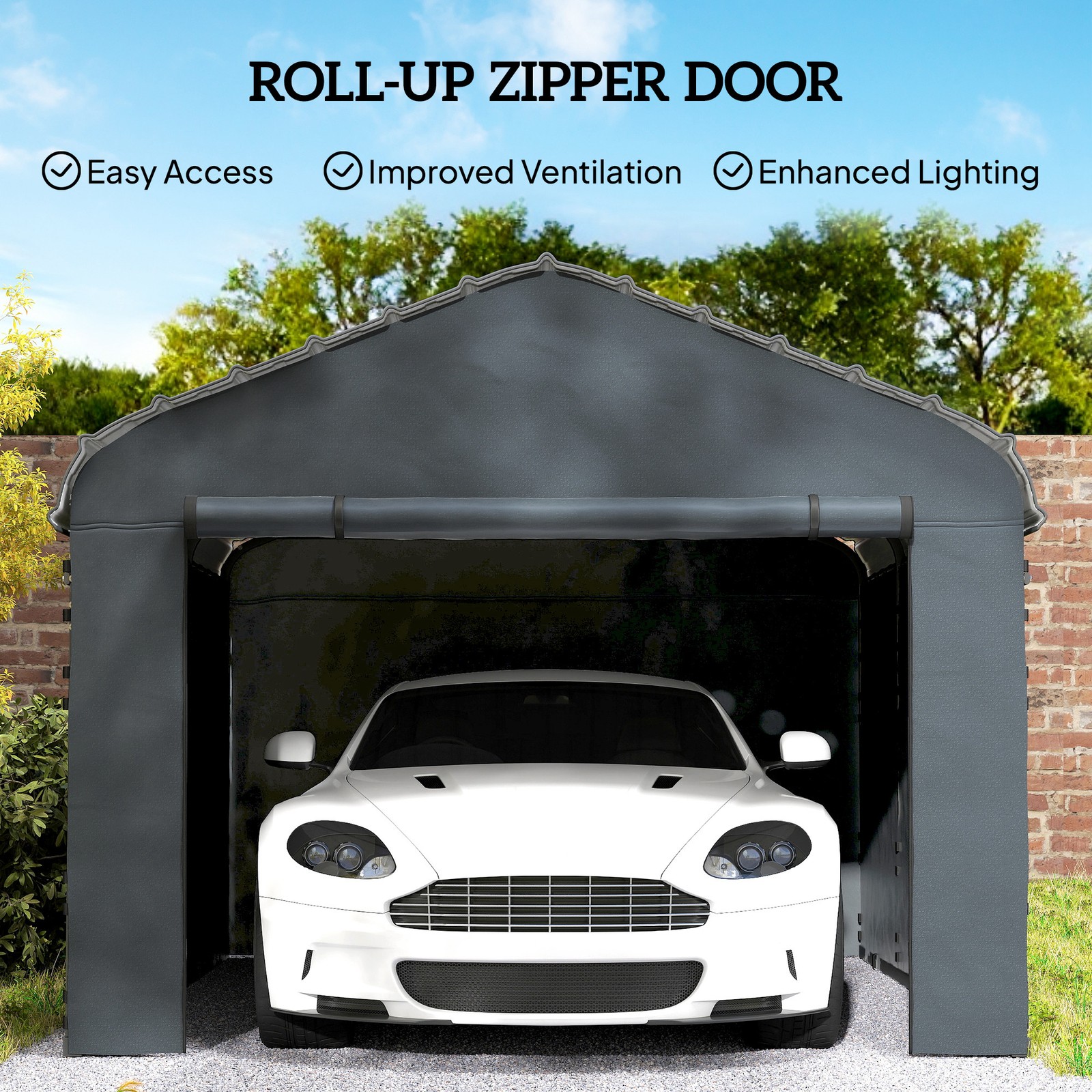 Carport Replacement Sidewall Panel Set of 4 for 12' x 20' Carports