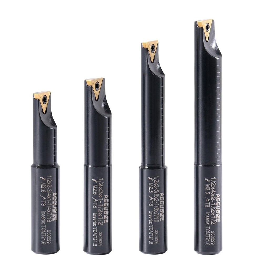 Accusize Indexable Boring Bar Set with Carbide Inserts
