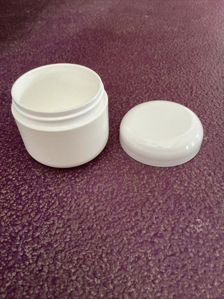 White Polypropylene Radius Jars With Lids 2oz
