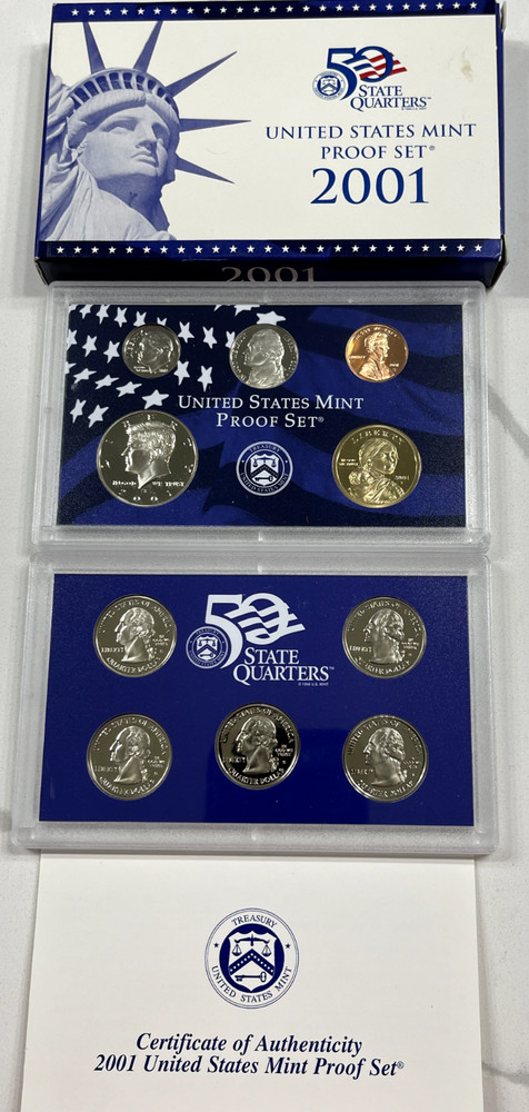 2001 United States Mint Proof Set w/COA "50 State Quarters"