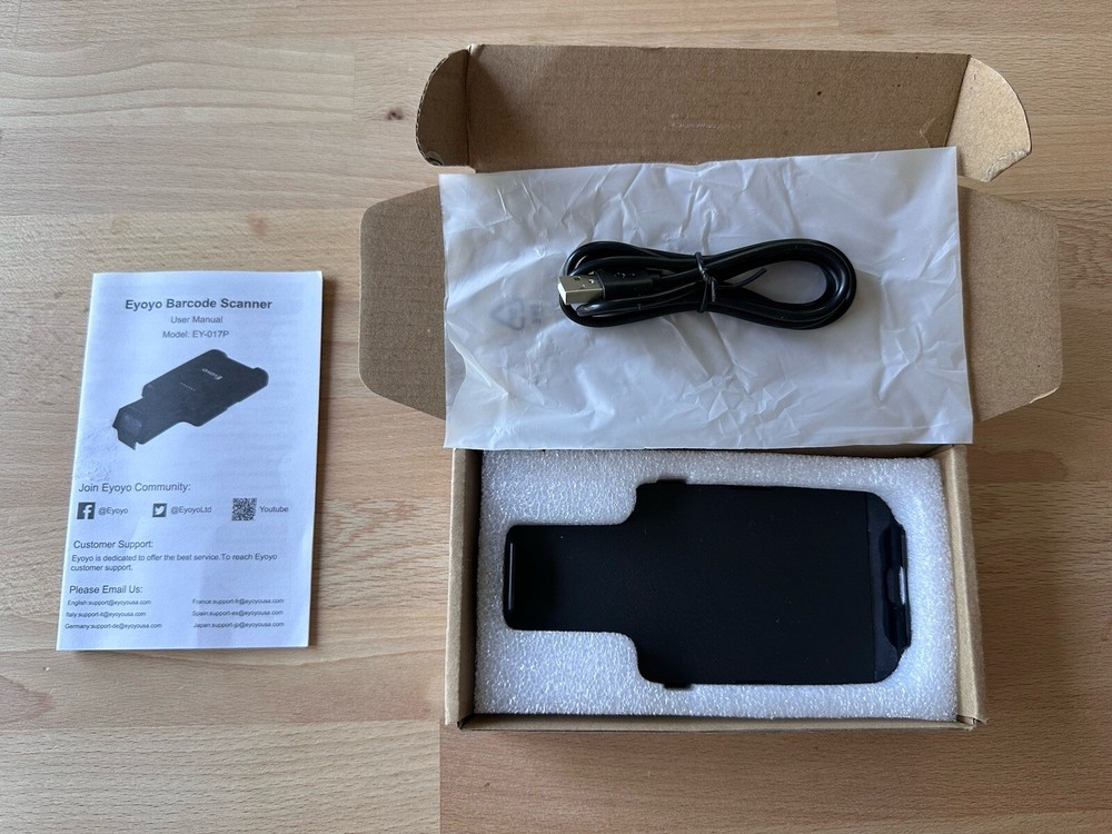 Eyoyo 1D 2D Phone Back Clip Cover Barcode Scanner Bluetooth Bar Code Reader