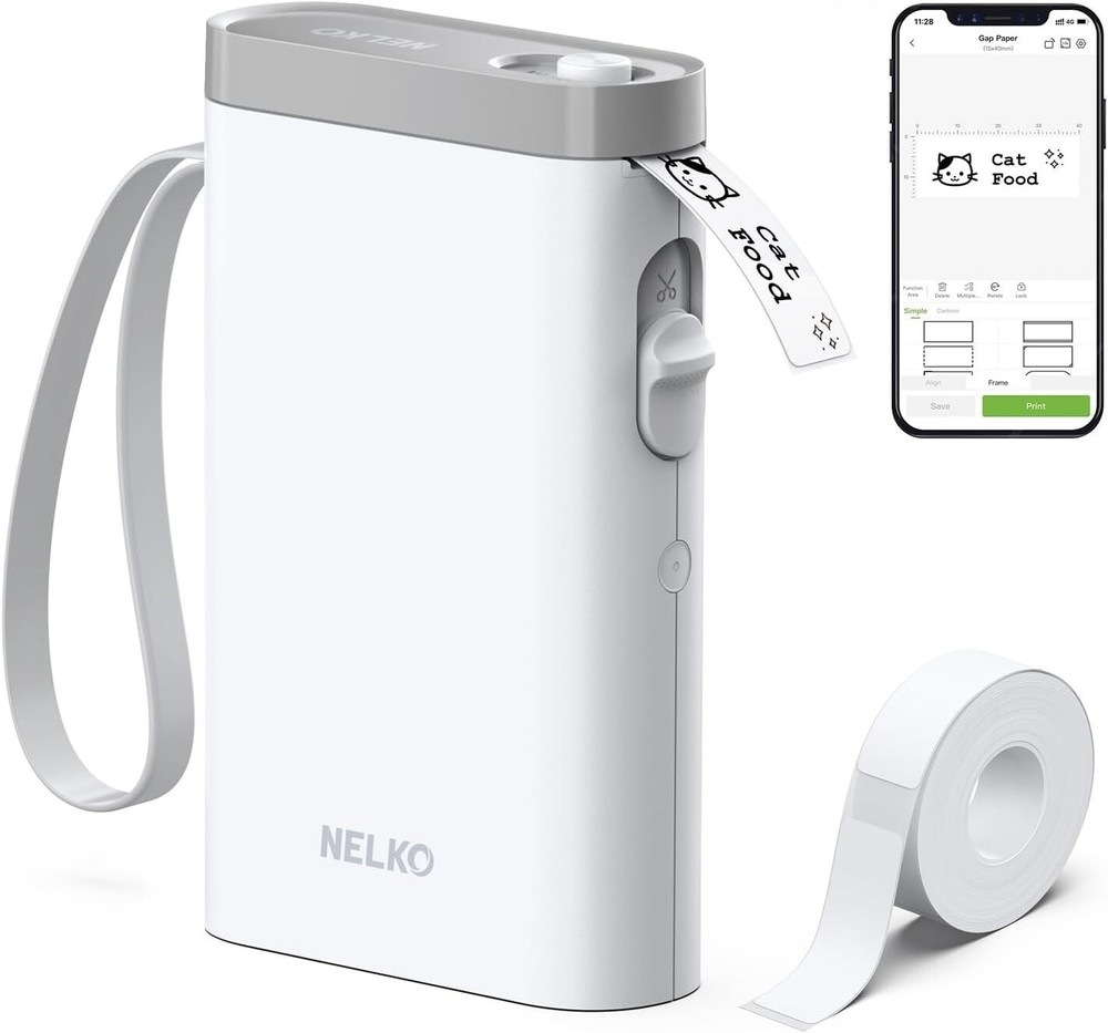 🔥Nelko Label Maker Machine with Tape, P21 Bluetooth Label Printer,Wireless Mini
