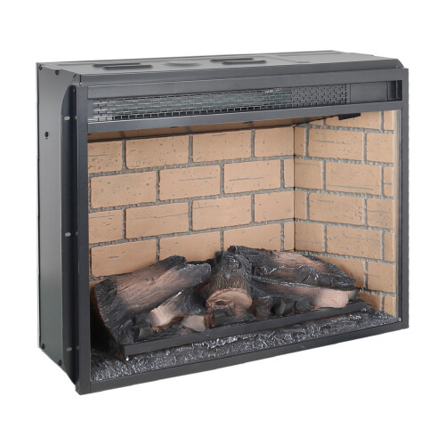 23" Electric Infrared Quartz Fireplace Insert Log Flame Heate Remote Control US