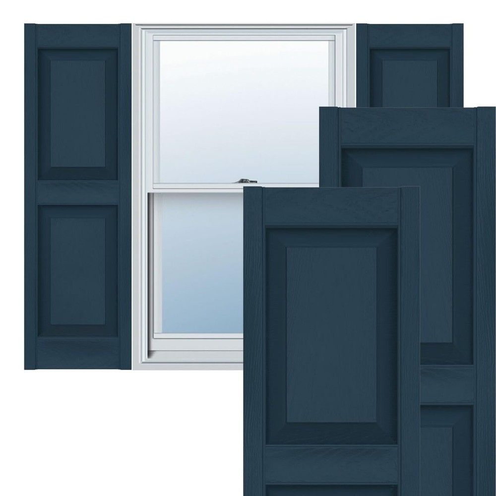 Ekena Millwork Lifetime Vinyl LP2S12X07500CB Standard Two Equal Panel Vinyls,...