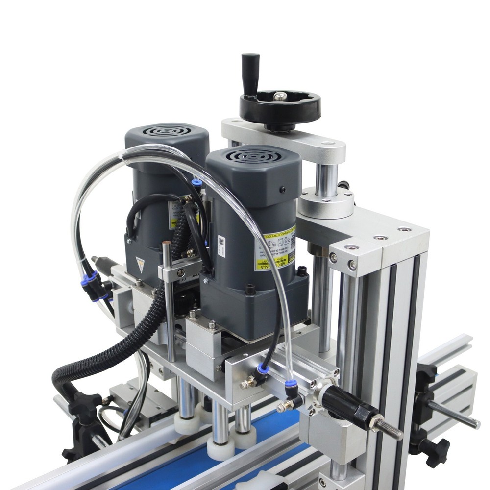 110V Automatic Desktop Conveyor Capping Machine with Touch Panel 20~60bot/min