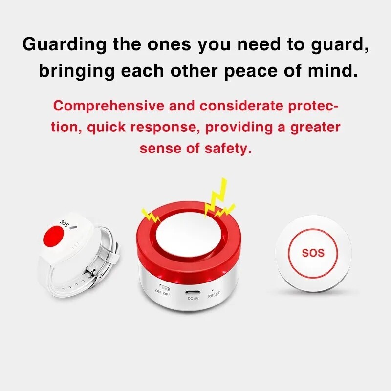 Wi-Fi Panic Button For Elderly Senior Enegency Fall Alert Devics SOS life Alarn