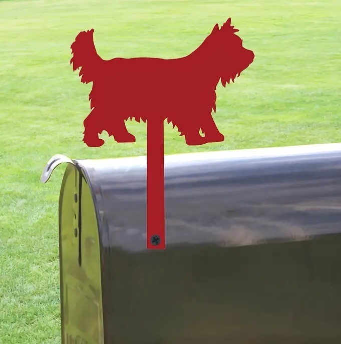 Mailbox Flag Replacement Metal Dog Silhouette Decorative Terrier Gift