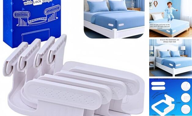 Bed Sheet Holders for Corners, Lock Sheet Holders, 4Pcs Fitted Sheet Holders