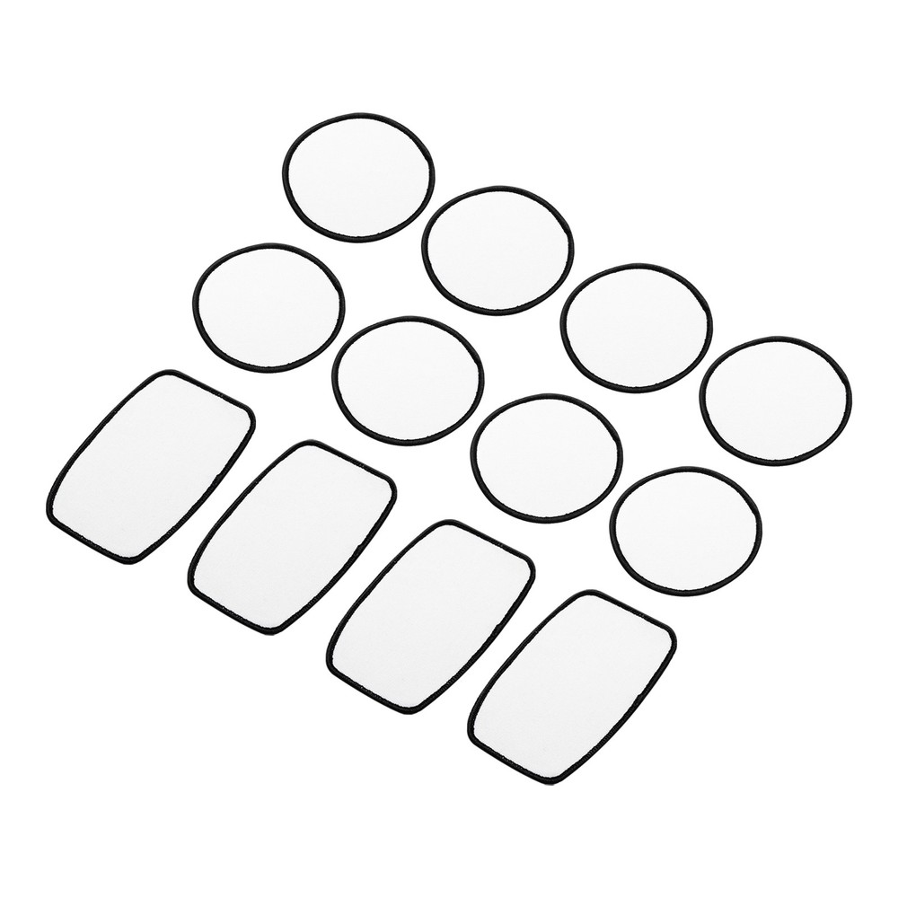 30pcs Sublimation Patch Blank 2 Shape 7.5cm White with Black Border