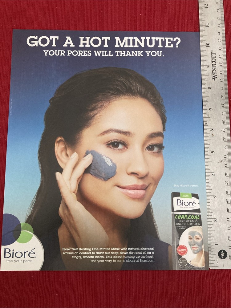 Actress Shay Mitchell for Biore 2017 Print Ad