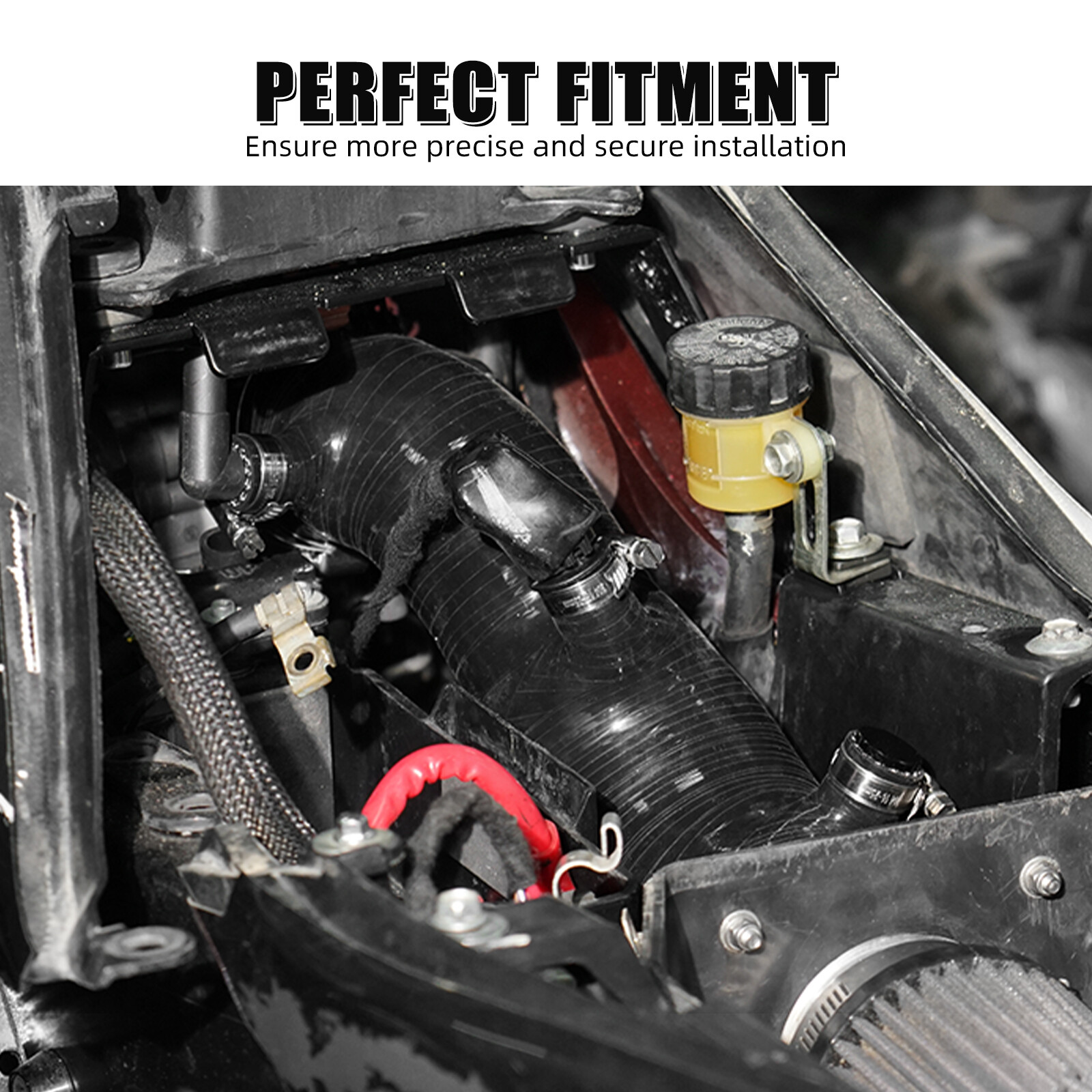 For Yamaha Raptor 700R YFM700 Silicone Air Intake Hose #2LS-14453-00-00 Black