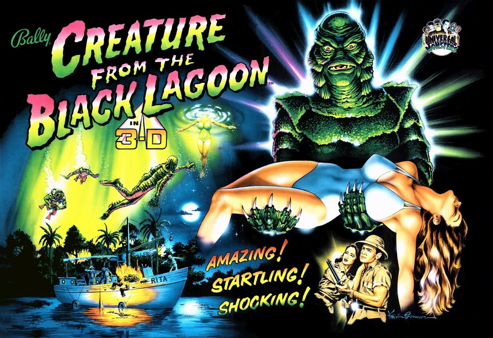 Bally Creature From The Black Lagoon CFTBL Pinball Machine Translite
