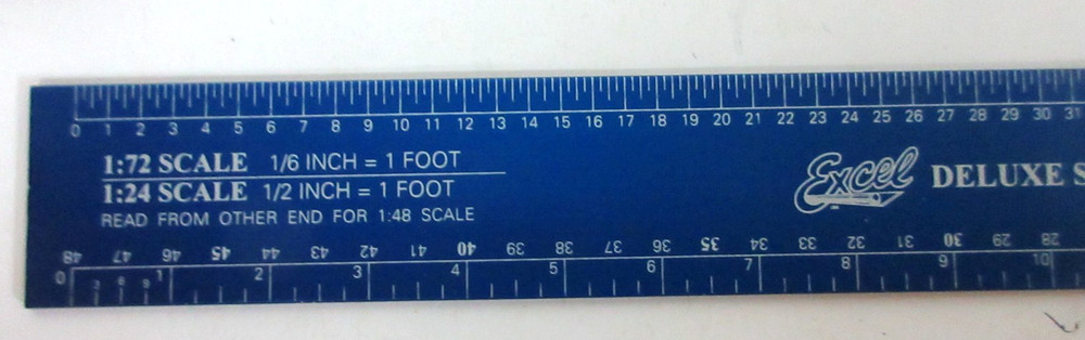 Excel 55779 Scale Model Rulers Deluxe Scale Model Reference Rule 12"