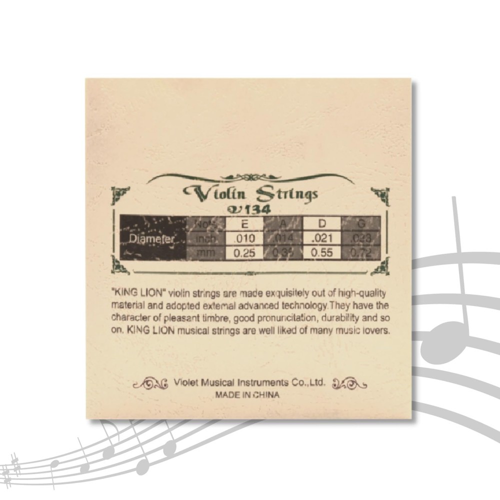 2 Sets Violin Strings, Universal Nickel-plated Steel Strings G-D-A-E for 4/4