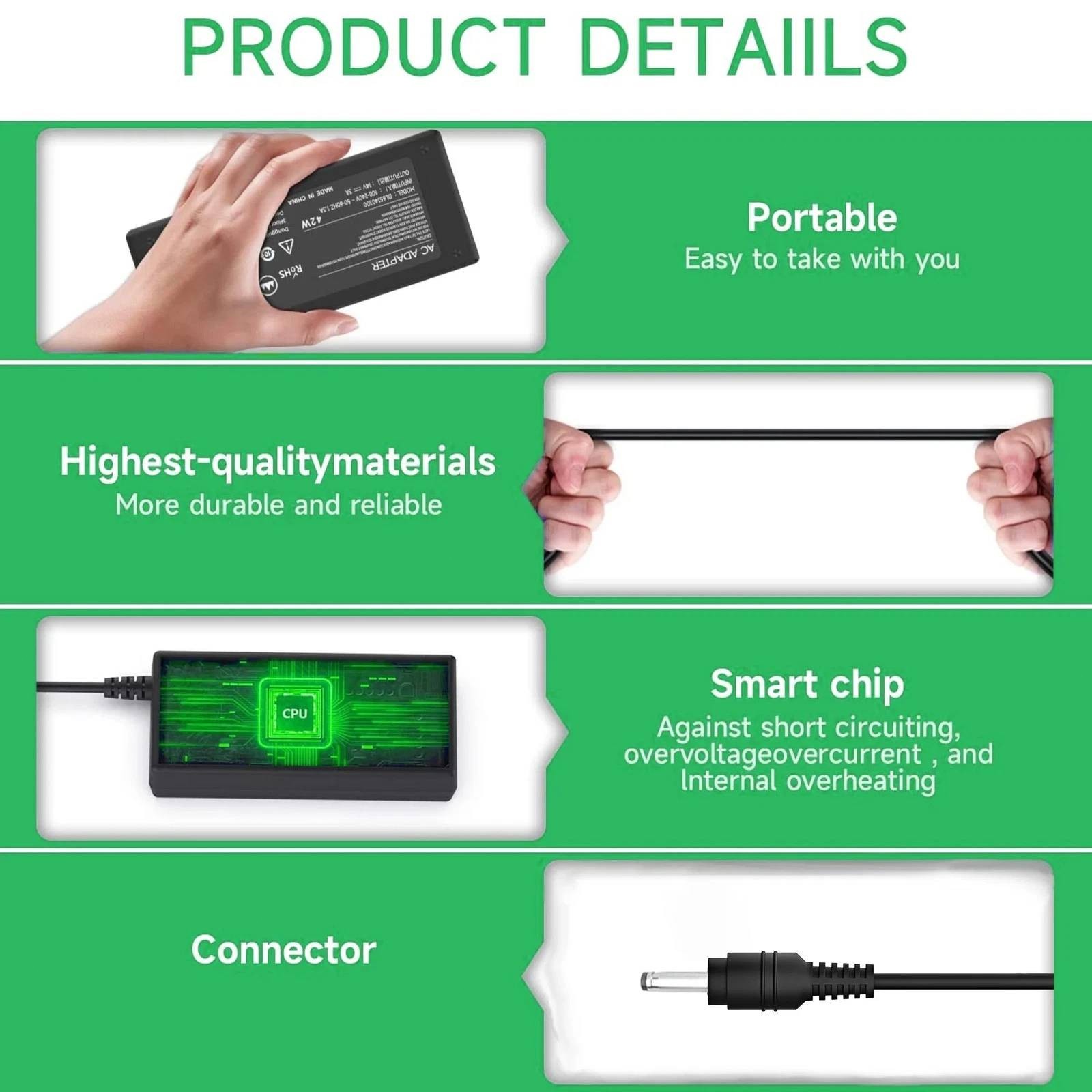 Charger Fits for Acer Chromebook N15Q8 N15Q9 11 14 15 R11 CB3-431 CB3-532